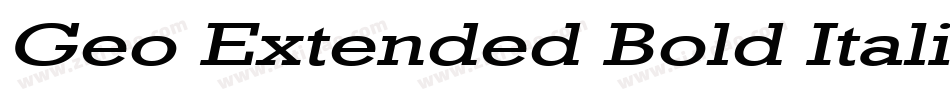 Geo Extended Bold Italic字体转换
